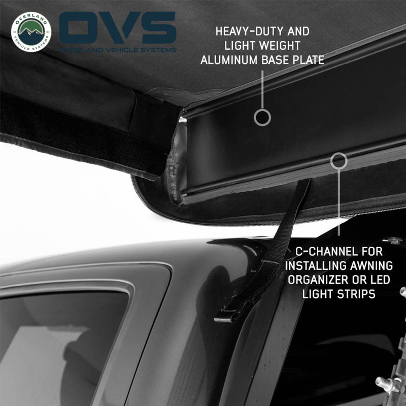 Load image into Gallery viewer, OVS XD Nomadic 180 LTE Awning - Black Fabric and Travel Cover Universal

