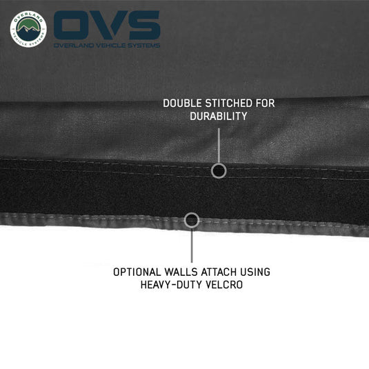 OVS XD Nomadic 180 LTE Awning - Black Fabric and Travel Cover Universal