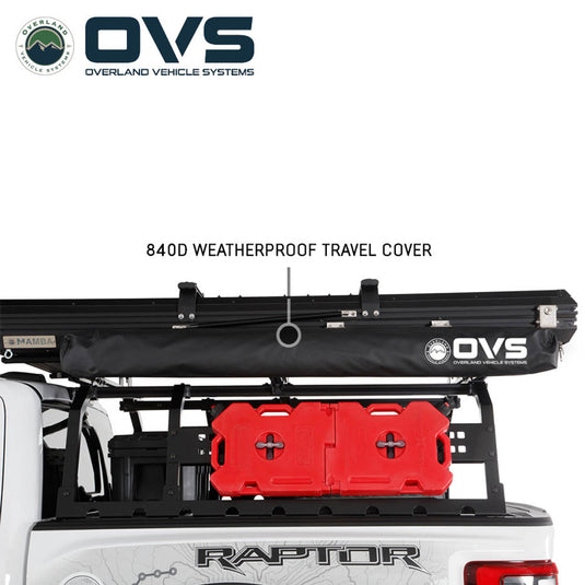 OVS XD Nomadic 180 LTE Awning - Black Fabric and Travel Cover Universal