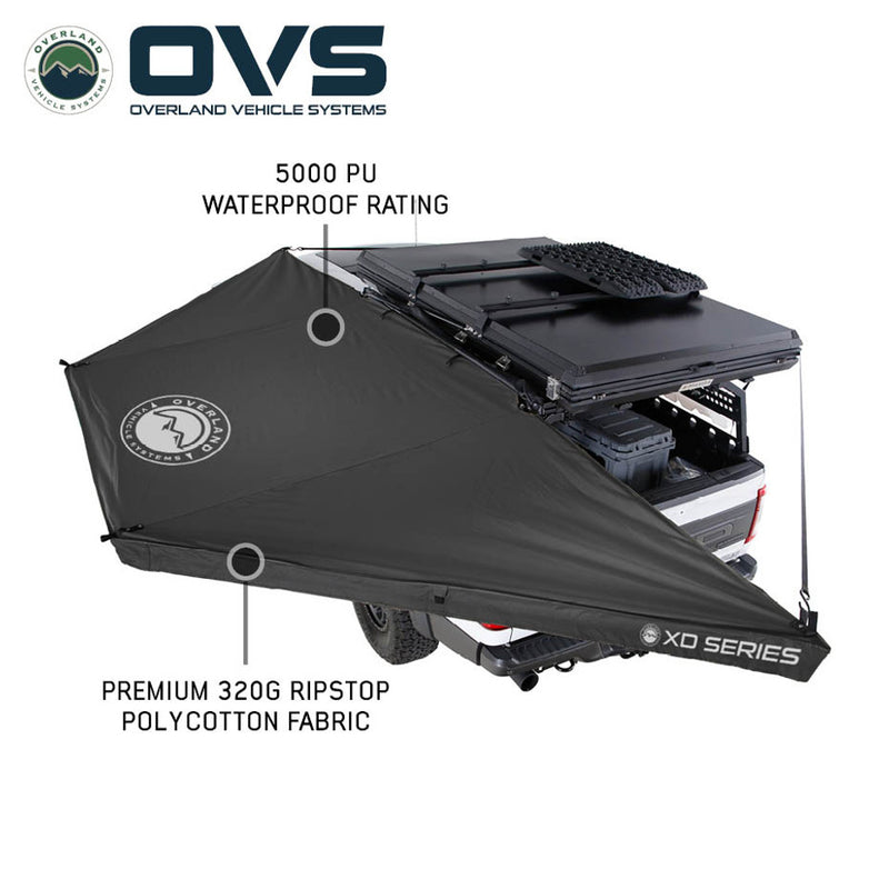 Load image into Gallery viewer, OVS XD Nomadic 180 LTE Awning - Black Fabric and Travel Cover Universal
