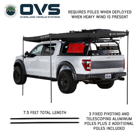 OVS XD Nomadic 180 LTE Awning - Black Fabric and Travel Cover Universal