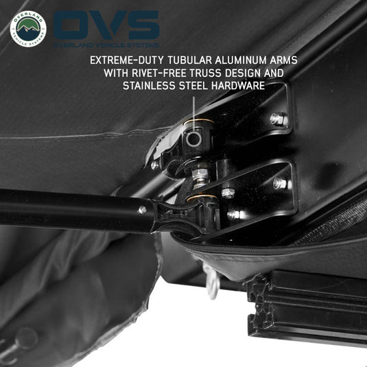 OVS XD Nomadic 180 LTE Awning - Black Fabric and Travel Cover Universal