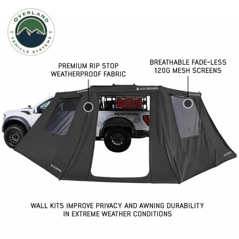 Load image into Gallery viewer, OVS XD Nomadic 180 LTE Awning Walls - Black Fabric and Trim - Universal
