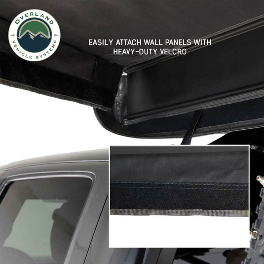 OVS XD Nomadic 180 LTE Awning Walls - Black Fabric and Trim - Universal