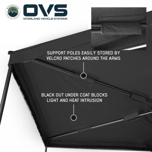 OVS XD Nomadic 270 LTE Awning - Black Fabric and Travel Cover