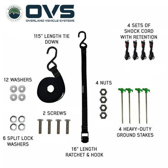 OVS XD Nomadic 270 LTE Awning - Black Fabric and Travel Cover