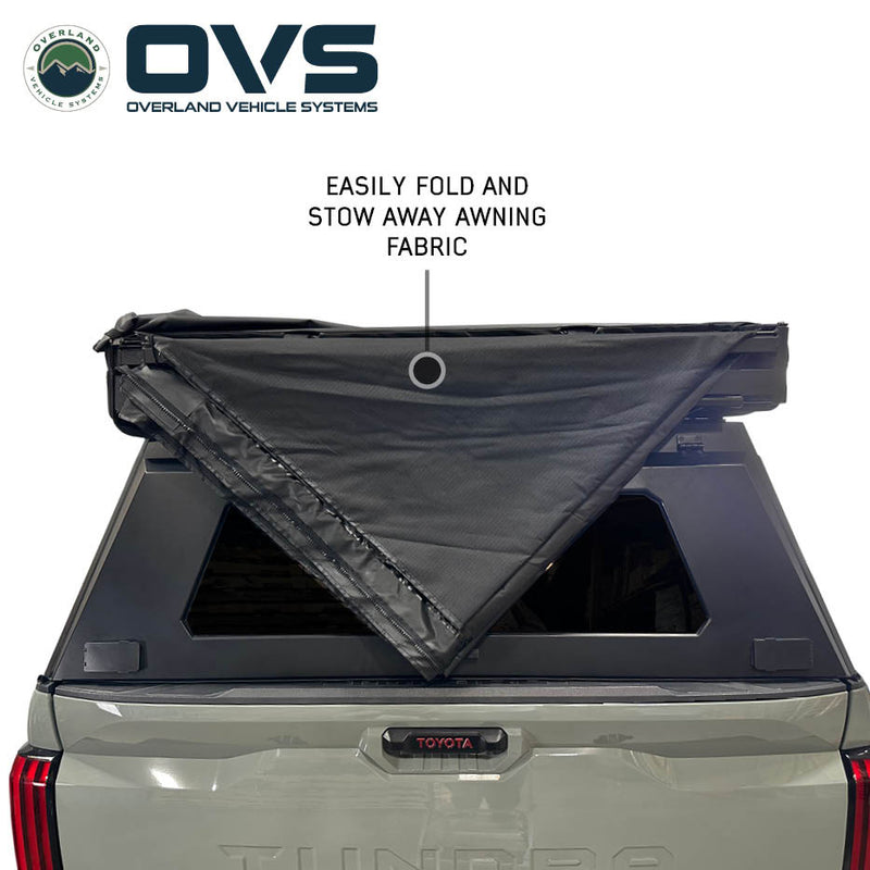 Load image into Gallery viewer, Overland Vehicle Systems XD Nomadic 315 Degree Awning - Black Fabric and Travel Cover
