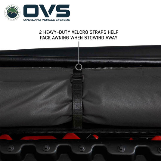 Overland Vehicle Systems XD Nomadic 315 Degree Awning - Black Fabric and Travel Cover