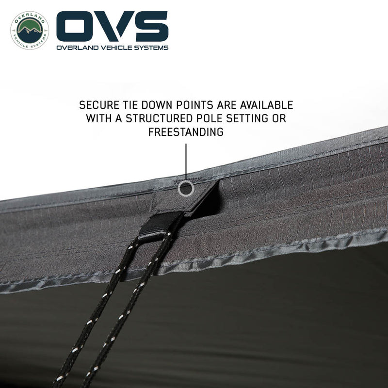 Load image into Gallery viewer, Overland Vehicle Systems XD Nomadic 315 Degree Awning - Black Fabric and Travel Cover
