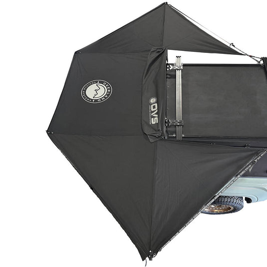 Overland Vehicle Systems XD Nomadic 315 Degree Awning - Black Fabric and Travel Cover
