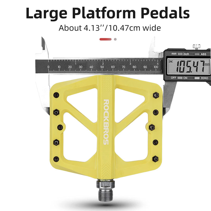 Load image into Gallery viewer, ROCKBROS Mountain Bike Pedals Lightweight Nylon DU Bearing 9/16" MTB Flat Bike Pedals
