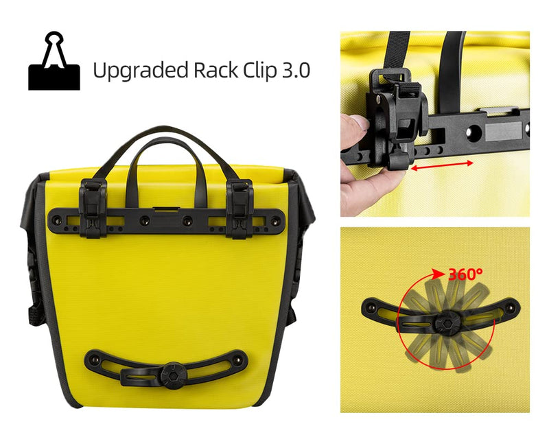 Load image into Gallery viewer, ROCKBROS Front Roller Panniers Bag Sturdy with Handle Shoulder Strap 1 Pair
