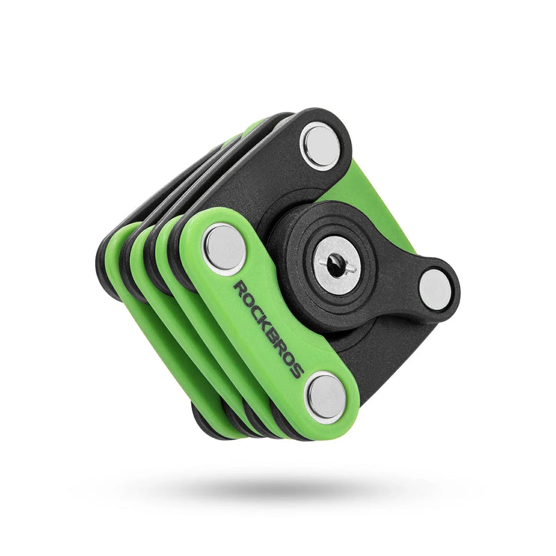 Load image into Gallery viewer, ROCKBROS Folding Bike Lock Anti-theft Alloy Lock with Mounting Bracket
