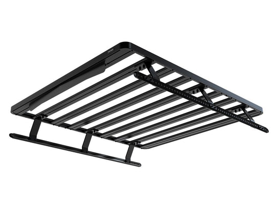 Front Runner Slimline II Load Bed Rack Kit for RAM 1500 6.4' Quad Cab 2009-Current model, durable off-road vehicle storage system.