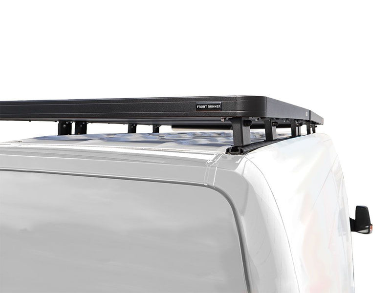 Load image into Gallery viewer, Front Runner Slimline II half roof rack kit mounted on a Mercedes Benz Sprinter 2006-current model van
