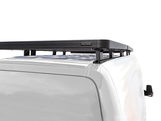 Front Runner Slimline II half roof rack kit mounted on a Mercedes Benz Sprinter 2006-current model van