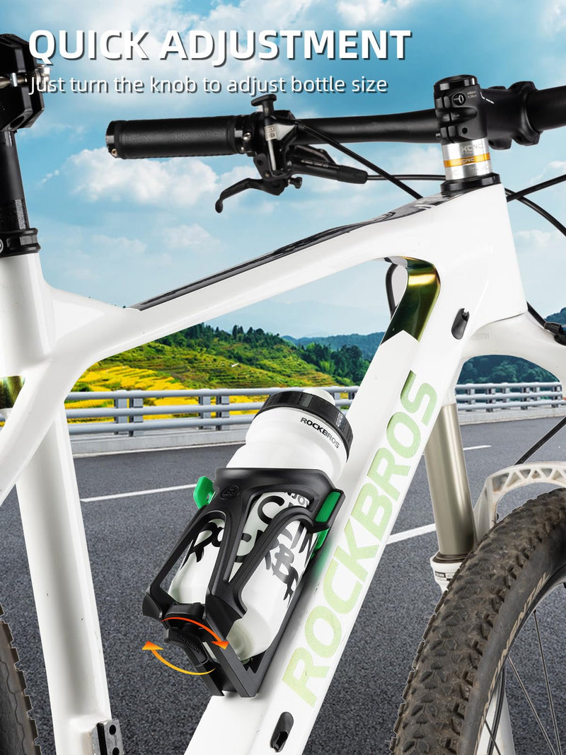 Load image into Gallery viewer, ROCKBROS Adjustable Water Bottle Holder for 2.3-3" Bottles, Bike &amp; Motorcycle Mount
