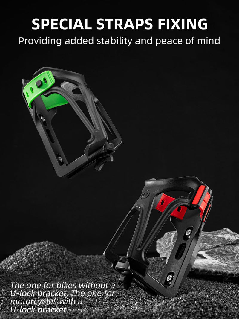 Load image into Gallery viewer, ROCKBROS Adjustable Water Bottle Holder for 2.3-3" Bottles, Bike &amp; Motorcycle Mount
