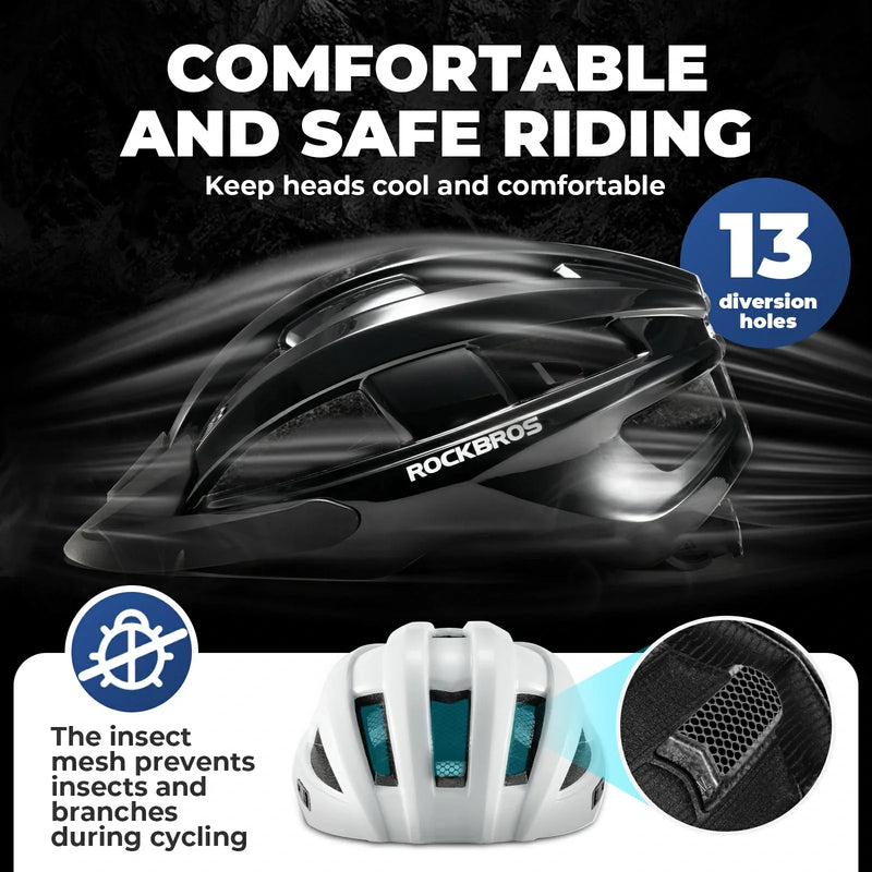 Load image into Gallery viewer, Bike Helmet with Photochromic Visor USB Rechargeable Tail Light
