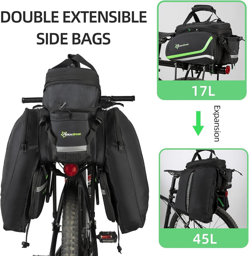 Load image into Gallery viewer, ROCKBROS Bike Panniers for Bicycle Trunk Bag 17L-45L bag Waterproof
