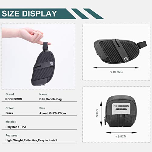 Load image into Gallery viewer, Bike Saddle Bag Strap-on Cycling Wedge Pack 0.75L
