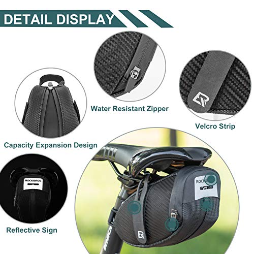 Load image into Gallery viewer, Bike Saddle Bag Strap-on Cycling Wedge Pack 0.75L
