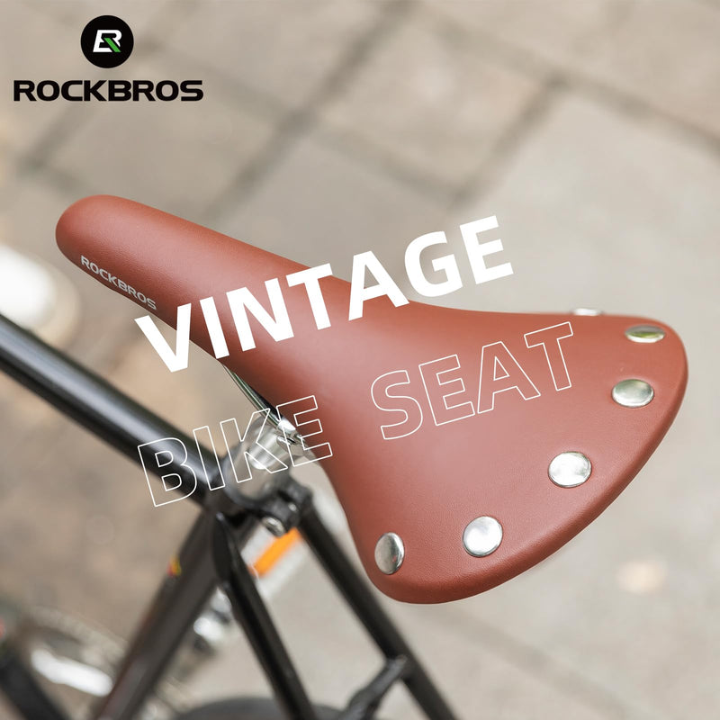 Load image into Gallery viewer, ROCKBROS Vintage Bike Seat, Waterproof Saddle, Comfortable for Men Women
