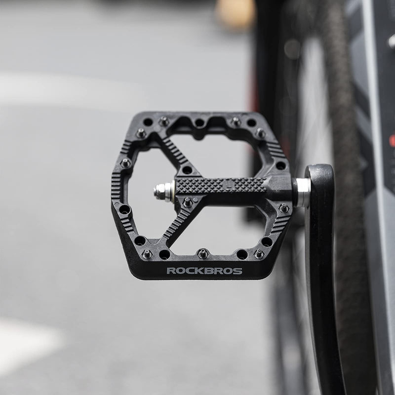 Load image into Gallery viewer, ROCKBROS Mountain Bike Pedals Flat MTB Pedals Nylon Fiber Bicycle Platform Pedals
