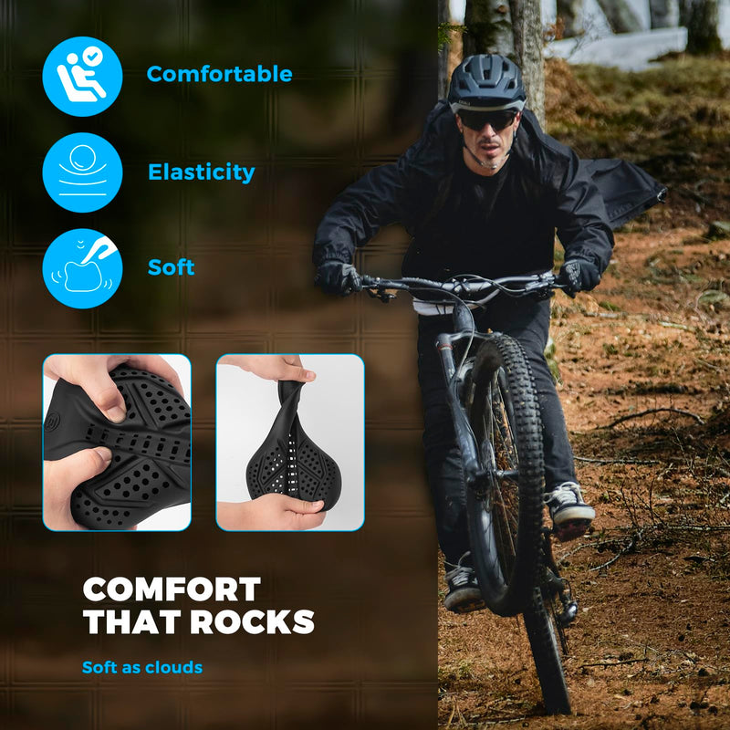 Load image into Gallery viewer, ROCKBROS Extra Soft Silicone Bike Seat Cushion – Anti-Slip, Breathable Cover

