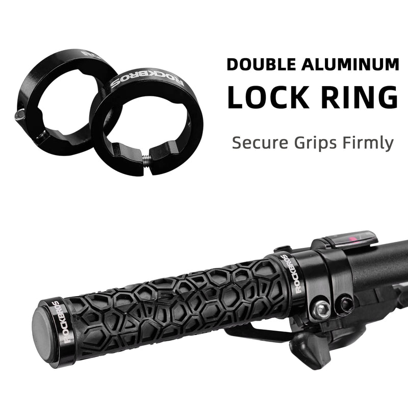 Load image into Gallery viewer, ROCKBROS Bike Handlebar Grips Double Lock-on Non-Slip Grips for MTB, BMX 22.2mm

