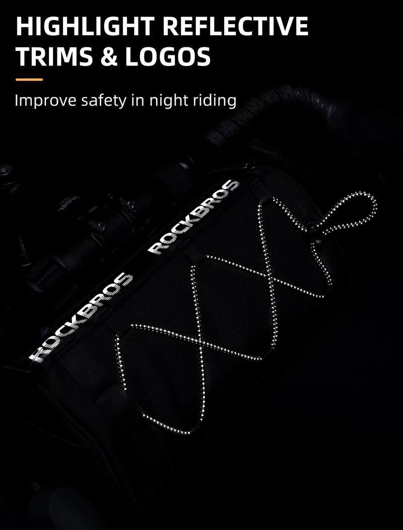 Load image into Gallery viewer, ROCKBROS 1.5L Bike Handlebar Bag - Reflective Front Handlebar Bag for MTB  Road Bikes
