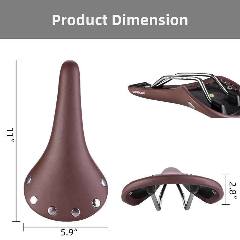 Load image into Gallery viewer, ROCKBROS Vintage Bike Seat, Waterproof Saddle, Comfortable for Men Women
