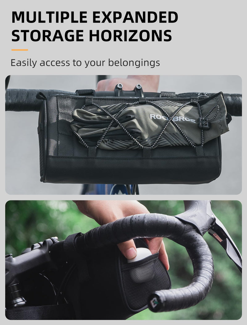Load image into Gallery viewer, ROCKBROS 1.5L Bike Handlebar Bag - Reflective Front Handlebar Bag for MTB  Road Bikes
