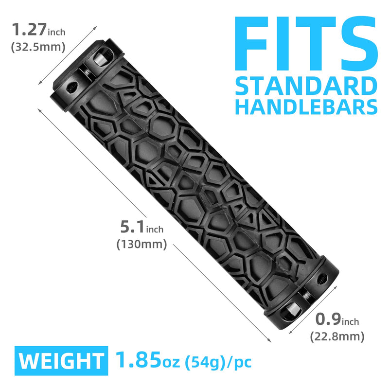 Load image into Gallery viewer, ROCKBROS Bike Handlebar Grips Double Lock-on Non-Slip Grips for MTB, BMX 22.2mm
