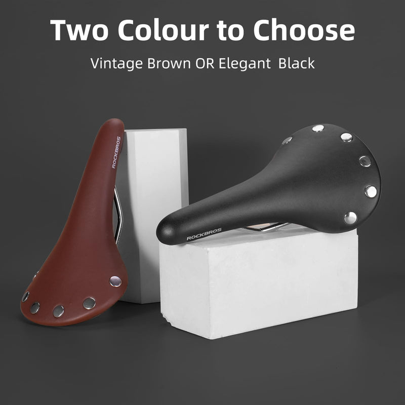 Load image into Gallery viewer, ROCKBROS Vintage Bike Seat, Waterproof Saddle, Comfortable for Men Women
