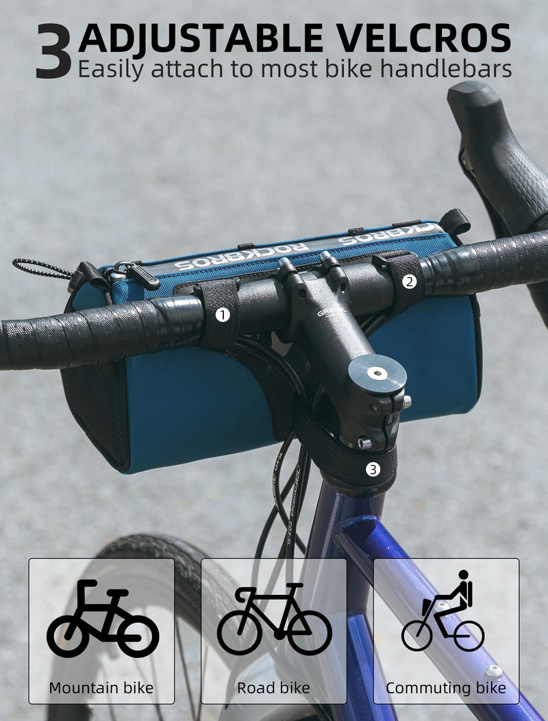 Load image into Gallery viewer, ROCKBROS 1.5L Bike Handlebar Bag - Reflective Front Handlebar Bag for MTB  Road Bikes
