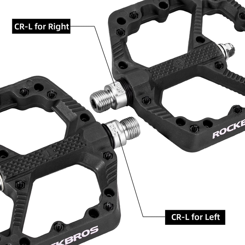 Load image into Gallery viewer, ROCKBROS Mountain Bike Pedals Flat MTB Pedals Nylon Fiber Bicycle Platform Pedals
