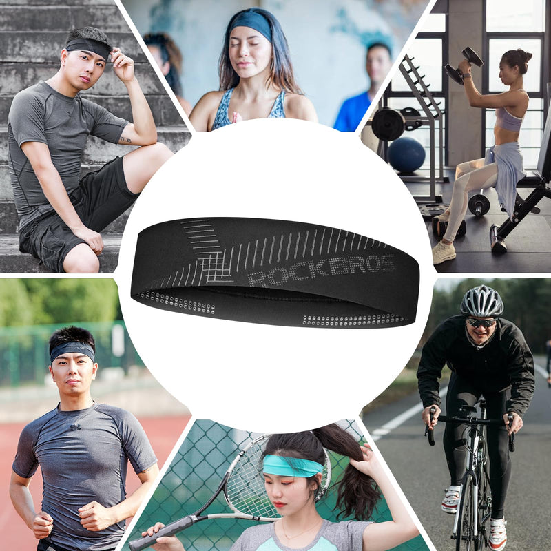 Load image into Gallery viewer, ROCKBROS Elastic Non-Slip Headband for Men Women Soft Sweatband for Running, Yoga Workouts
