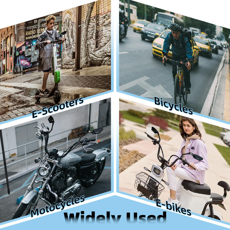 Load image into Gallery viewer, ROCKBROS HD Blast-Resistant Bike Mirror Adjustable Handlebar Mount 21-26mm
