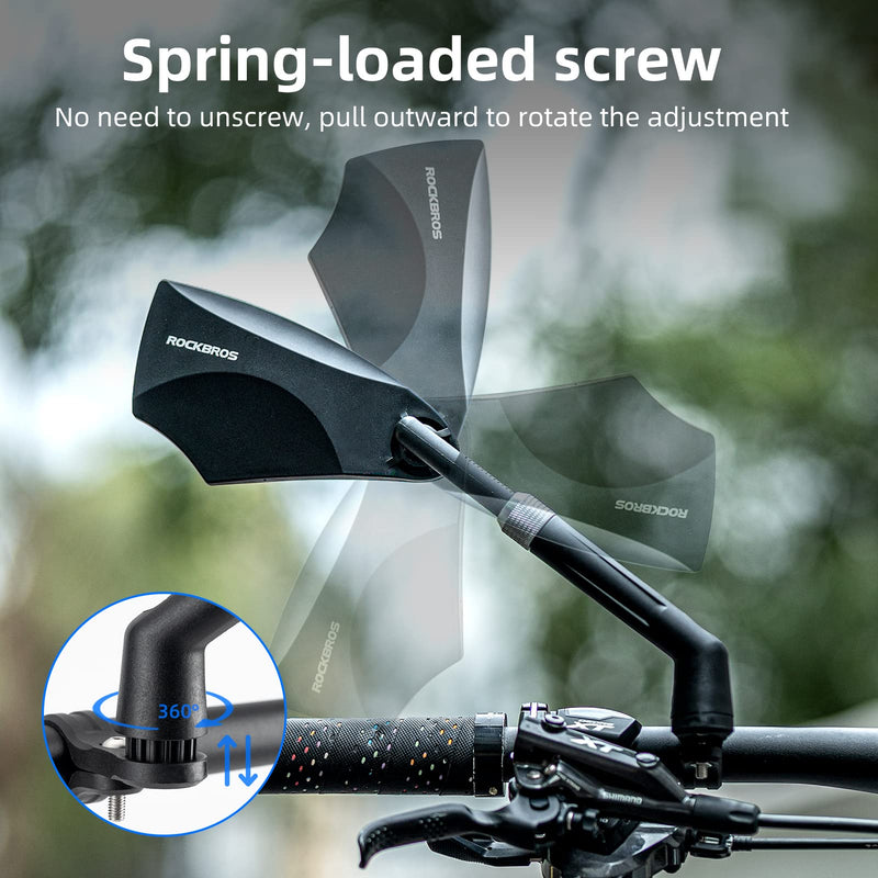 Load image into Gallery viewer, ROCKBROS 360° Adjustable Handlebar Bike Mirror with Anti-Glare Glass
