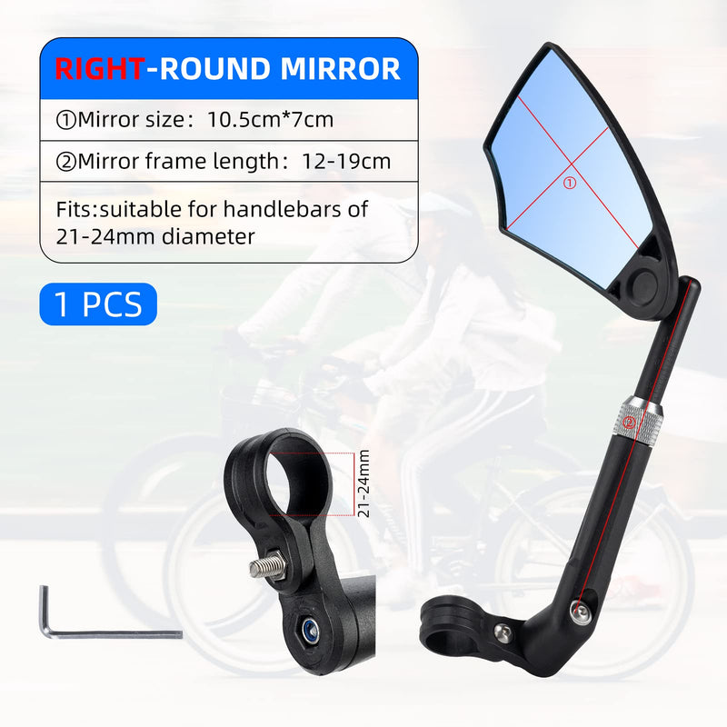 Load image into Gallery viewer, ROCKBROS 360° Adjustable Handlebar Bike Mirror with Anti-Glare Glass
