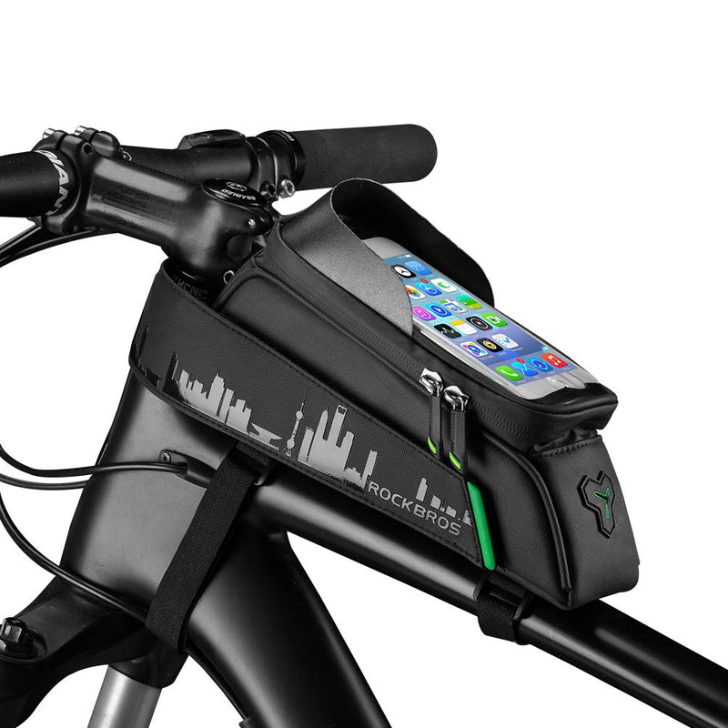 Load image into Gallery viewer, ROCKBROS Bike Phone Mount Bag Waterproof Bike Phone Front Frame Bag under 5.8"/ 6.5"
