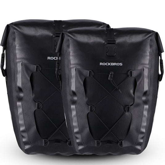 ROCKBROS Waterproof 27L Large Capacity Bike Rear Rack Bicycle Pannier Bag Waterproof