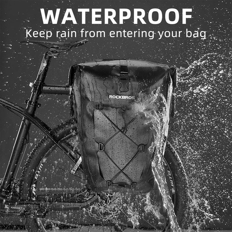 Load image into Gallery viewer, ROCKBROS Waterproof 27L Large Capacity Bike Rear Rack Bicycle Pannier Bag Waterproof
