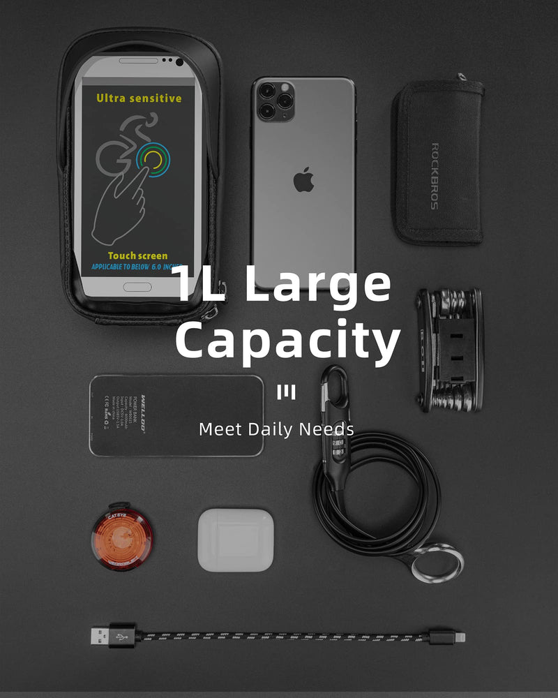 Load image into Gallery viewer, ROCKBROS Bike Front Frame HandlebarWaterproof Bag below 6.5"
