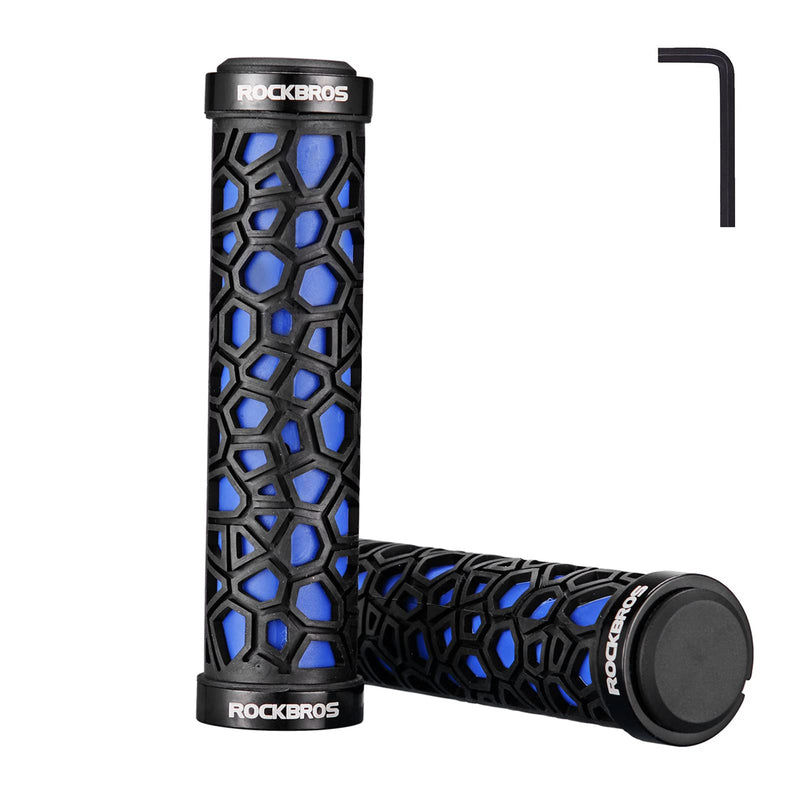 Load image into Gallery viewer, ROCKBROS Bike Handlebar Grips Double Lock-on Non-Slip Grips for MTB, BMX 22.2mm
