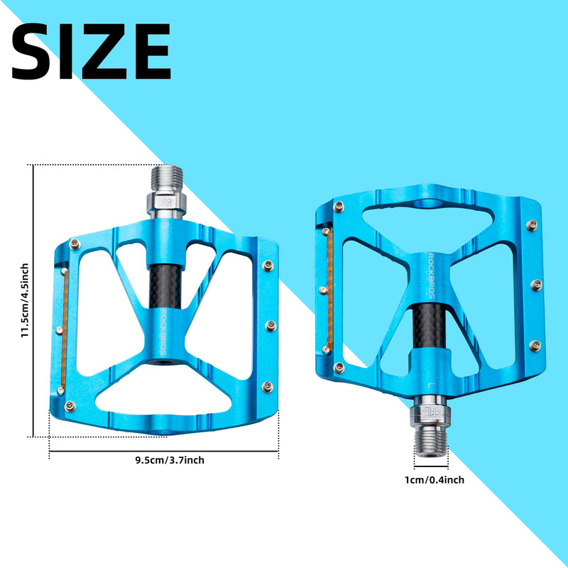 Load image into Gallery viewer, ROCKBROS Mountain Bike Pedals MTB Reflective Pedals CNC Non-Slip Lightweight Aluminum Alloy Bicycle Pedals
