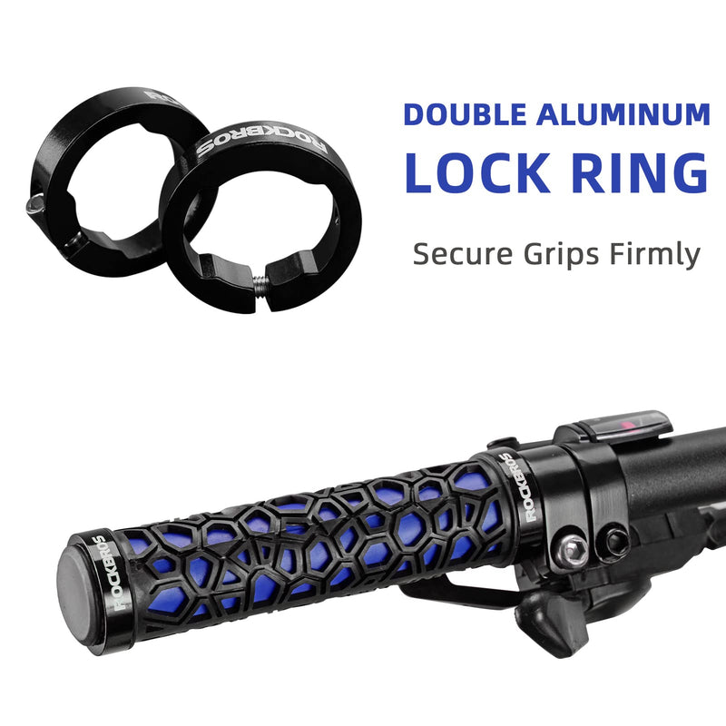 Load image into Gallery viewer, ROCKBROS Bike Handlebar Grips Double Lock-on Non-Slip Grips for MTB, BMX 22.2mm
