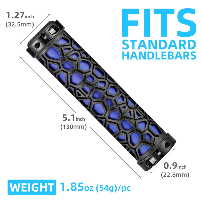 Load image into Gallery viewer, ROCKBROS Bike Handlebar Grips Double Lock-on Non-Slip Grips for MTB, BMX 22.2mm
