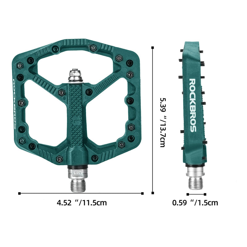 Load image into Gallery viewer, ROCKBROS Mountain Bike Pedals Flat MTB Pedals Nylon Fiber Bicycle Platform Pedals
